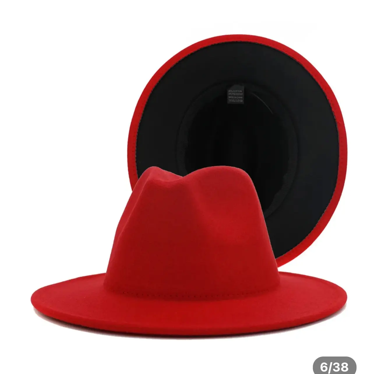 Unisex Cotton-Polyester Fedora Hats - Sun Protective, Breathable Outdoor Wear - 2 Sizes (58cm, 60cm) Versatile Fashion Accessory, Beach, Two Sizes