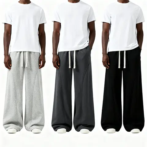 pants men sweatpants Men's Solid Thermal Lined Drawstring WaistPants,Casual Comfy Loose Fitting Trousers for Fall &Winter, Men's Bottoms for Daily Wear, Relaxed Fit, fleece sweatpants，school season Menswear Casual Loose Elastic Beige