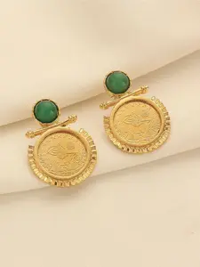 Vintage Ethnic Geometric Coin Round Earrings for Women, Simple Design Retro Party Vacation Earrings, Elegant Jewelry Accessory