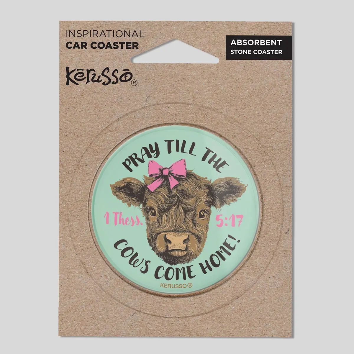 Kerusso Car Coaster Highland Cow