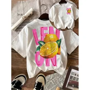 Lemon Graphic Tee For Women Cute Summer Trendy Oversized Short Sleeve Crewneck Soft Cotton Casual Streetwear Vacation Outfit Top