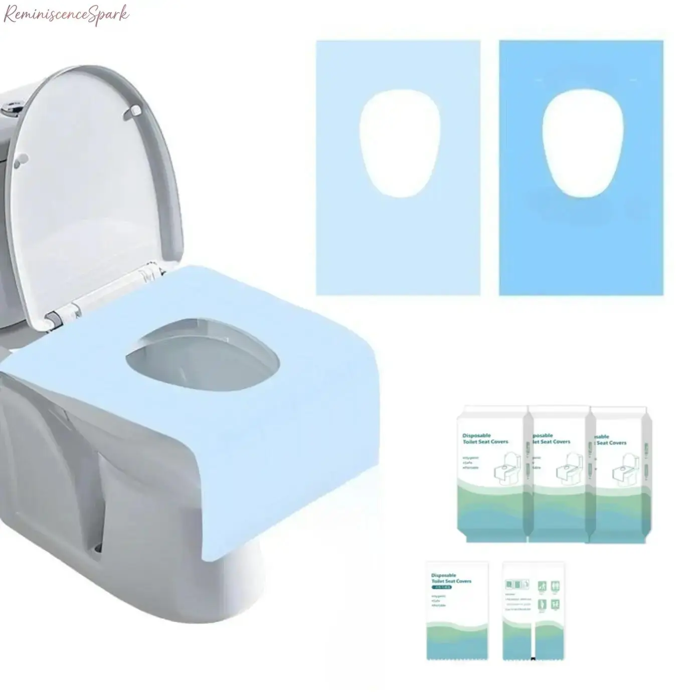 60/30 Pack Disposable Toilet Seat Covers | Tear-Free Waterproof Non-Slip 16x24 Inch | Individually Wrapped for Adults & Kids | Essential Hygiene Product for Travel, Public Restrooms, Camping & Outdoor Activities