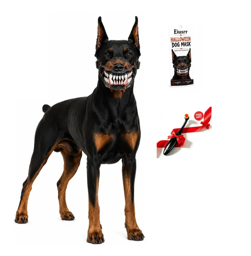 Halloween Dog Muzzle for Medium & Large Dogs, Funny Monster Zombie Fangs Costume, Breathable Pet Mask for Parties, Dog Photo Props & Pet Accessories Gift