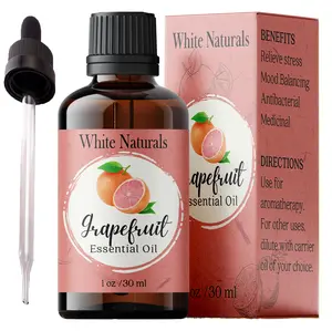 Organic Grapefruit Essential Oil - 100% Pure & Natural -Premium Therapeutic Grade with Glass Dropper - Undiluted Natural/Homeopathic Aromatherapy Scented, DIY Soap Making, Massage