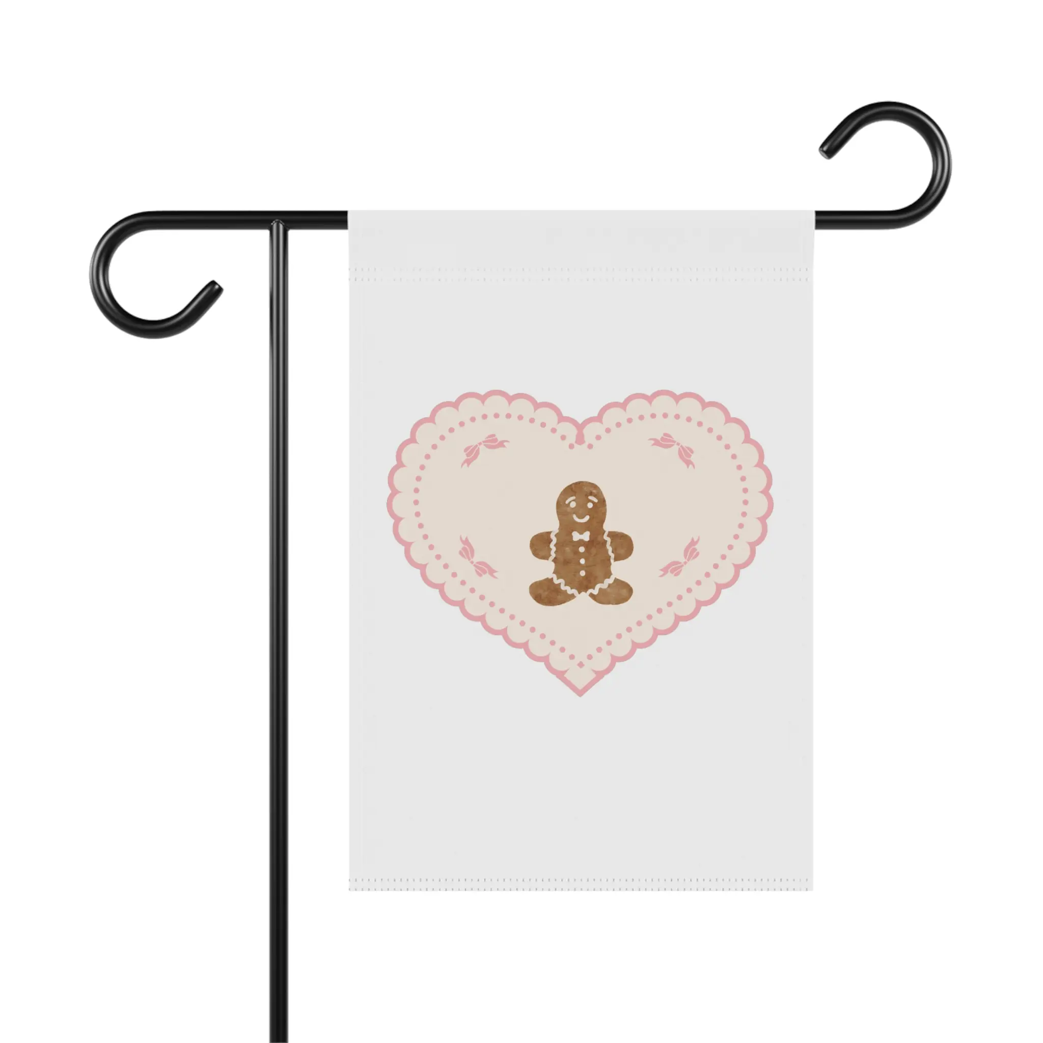 Christmas Gingerbread Man Banner, Holiday Decor, Festive Garland, Xmas Wall Hanging, Coquette Design