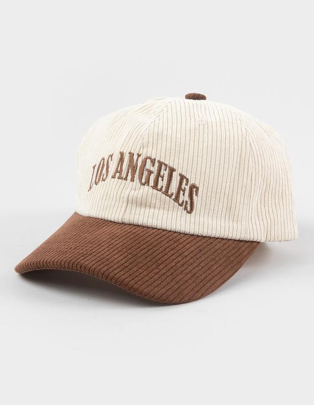 Los Angeles Womens Corduroy Strapback Hat, Brown