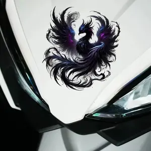 Phoenix Motorcycle Sticker, Waterproof UV-Resistant PVC Car Decal, Suitable for Fuel Tank/helmet/tail Box/front Fairing/scooter Decoration