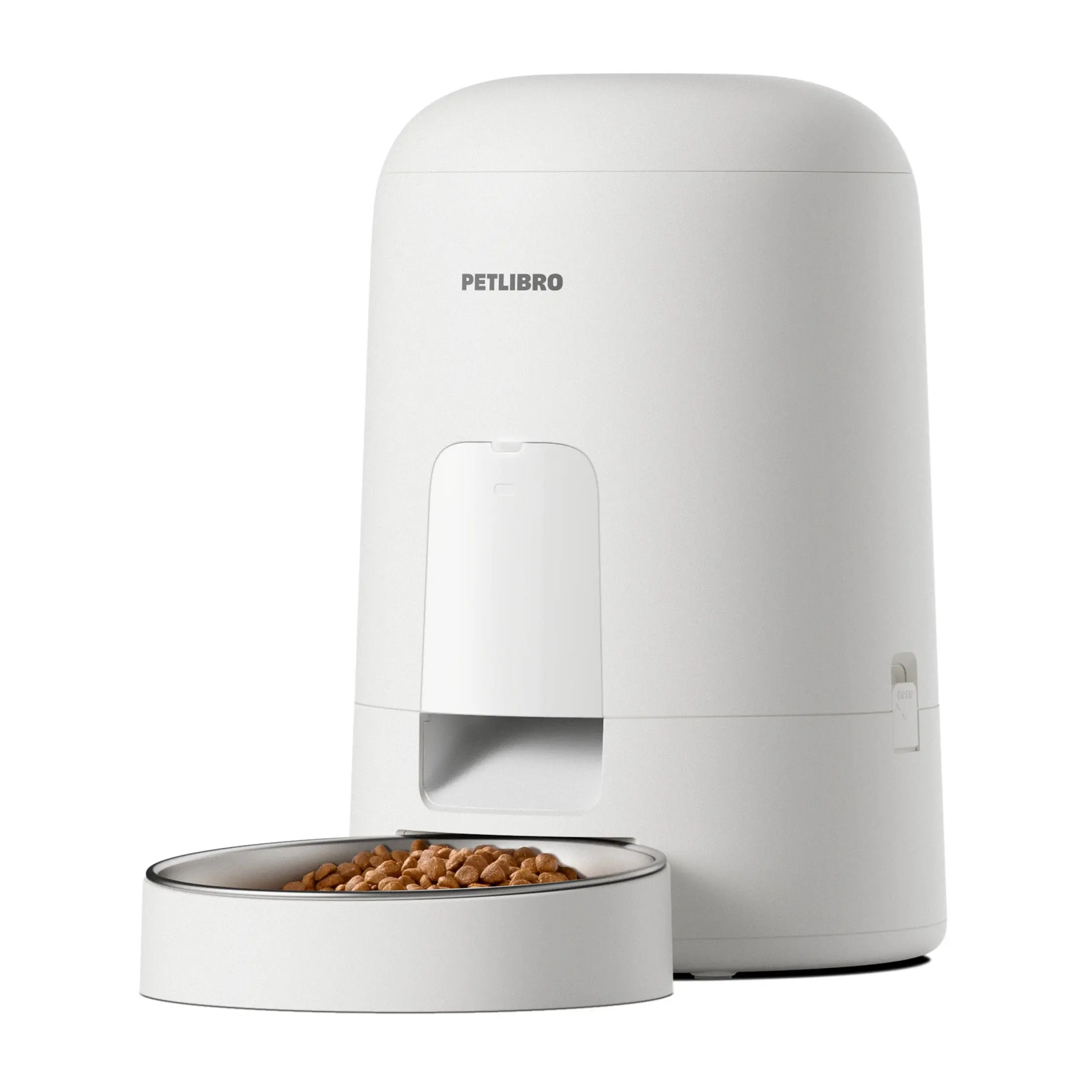Air Automatic Pet Feeder For Cats Dogs Healthy Portion Feeding Smart Wi-Fi Food Dispenser Sleek White Clog-Free