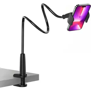 Gooseneck Tablet Holder for Bed, Flexible Tablet Stand Holder with 360° Adjustable, Hands Free Tablet Mount Clip, Compatible with iPad/Kindle/Switch/Galaxy Tabs, More 4.7-10.5 Device