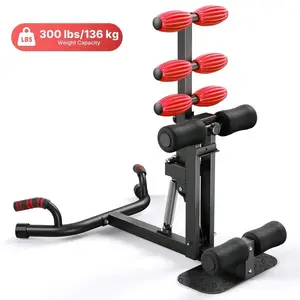 4-Dimensional Adjustable Squat Machine, 3-Length & 2-Height Settings, 4 Resistance Levels, 360° Rotatable Full-Body Trainer, Built-in Massage Roller, Intelligent Resistance Adjustment System, US Fast Shipping