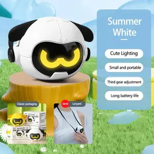 2024 new cute small halter fan portable carry-on usb rechargeable large capacity electric fan mobile noise