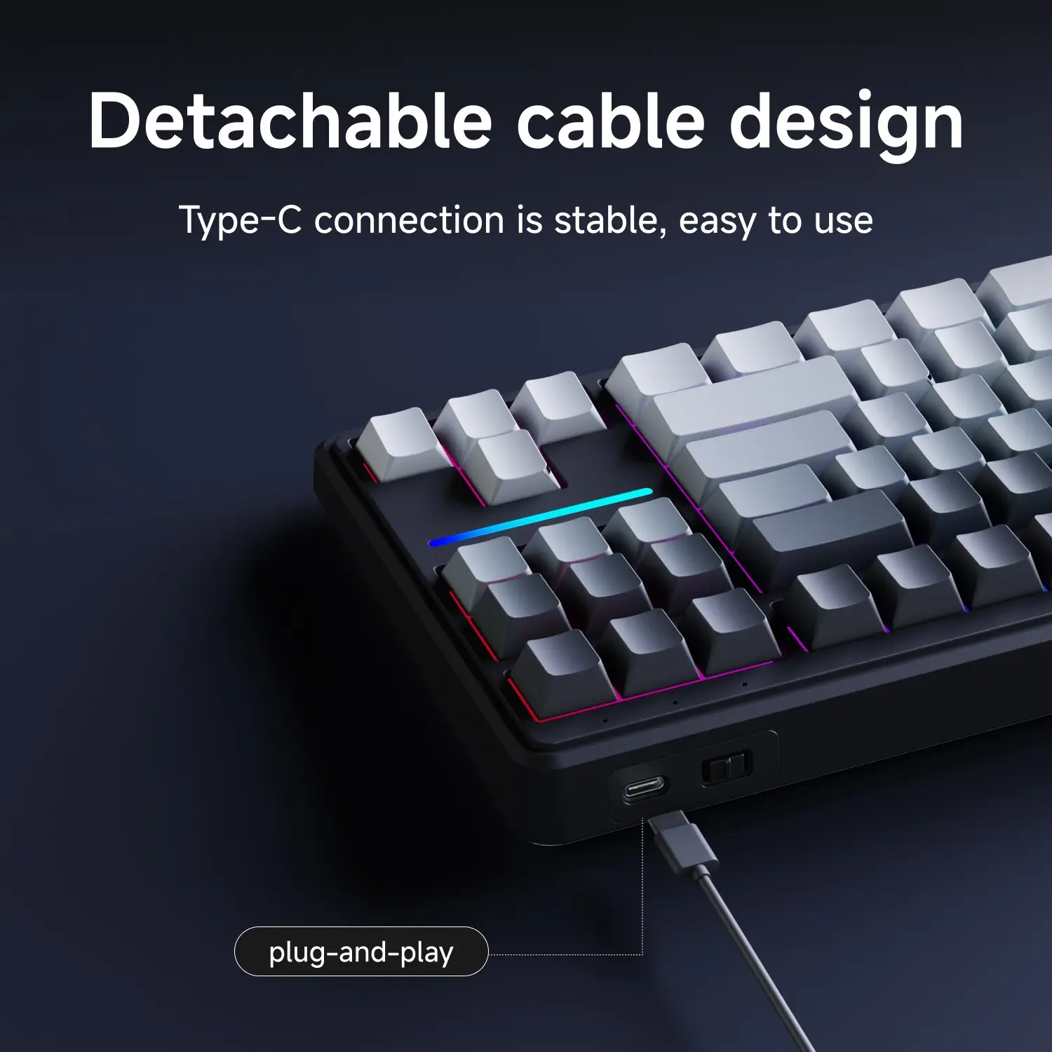 EWEADN Silent Membrane Gaming Keyboard, RGB Backlit Full Size Keyboard with Ergonomic Design, Quiet Typing Computer Keyboard for Office Work, Gaming and Home Use, Compatible with Laptop PC Desktop, Suitable as a Holiday Gift, Gaming Accessories