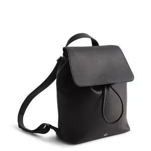 Vera Bradley Women's Outlet Faux Leather Drawstring Backpack Moonless Night