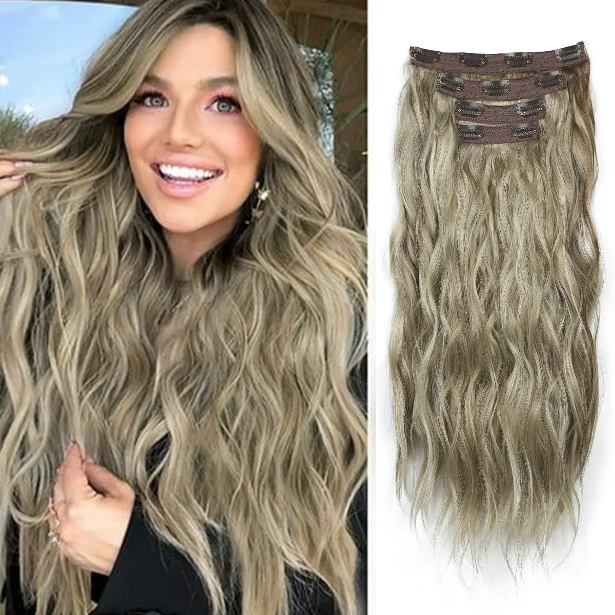 Medium Brown Ash Blonde