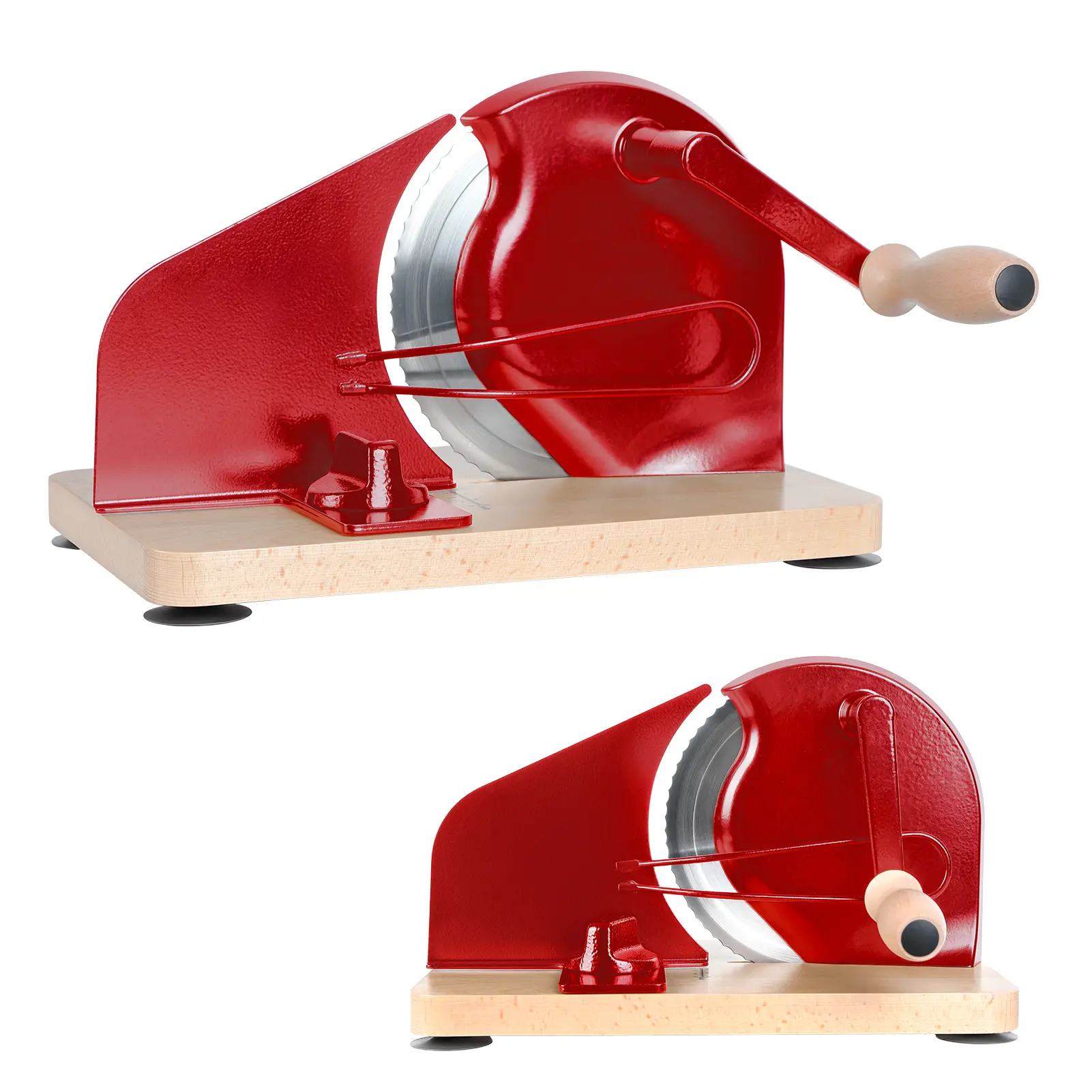 Explorinox Manual Bread Slicer with Adjustable Thickness Steel Guide Rail Gear Drive System Retro Design for Home Baking & Cafe Use