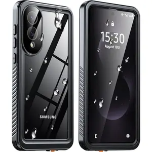 for  Galaxy S25 Edge Case, [IP68 ] S25 Edge Case with [Built-in Screen/Camera Protector], Full  Sealed Protective Front and  Cover for Galaxy S25 Edge 6.7" - Black