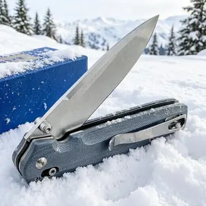 1pc 485 Folding Knife, Lightweight Pocket Knife, Fruit Knife, Kitchen Essential, G10 Handle, Daily Use, Men's Gift