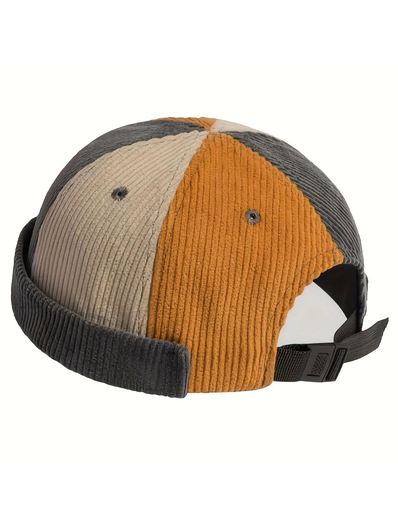 Unisex Minimalist Casual Colorblock Corduroy Hat, Trendy Breathable Lightweight Cap, Fashionable Adjustable Hat for Men & Women for All Season
