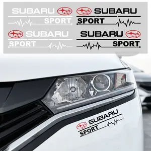 2Pcs Car Accessories Rearview Mirror Decor Stickers Badge Emblem Decal Car Decals For Subaru STI Forester Outback Impreza Legacy WRX