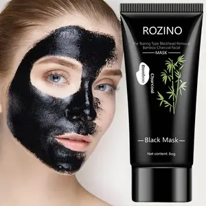 Blackhead Cleaning Facial Mask, Deep Cleansing Pore Mask, Tear and Pull Design Facial Mask, Bamboo Charcoal Refreshing and Clear Skin Care Product