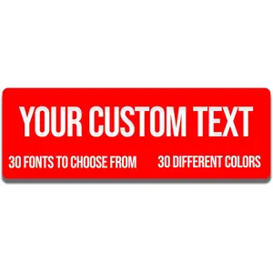 Custom Bumper Stickers - 10x3 Inch Custom Vinyl Bumper Stickers for Cars, Trucks, SUVs, Choose from 30 Fonts and Colors