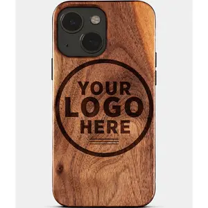 Personalized iPhone 15 Plus Case - Custom Monogrammed Wood Carved MagSafe iPhone 15 Plus Cover