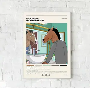 BoJack-Horseman Adult Animated Tv Series Vintage Minimalist Poster, BoJack Movie Retro Art Print, Gift For Film Fans Wall Decor Unframed