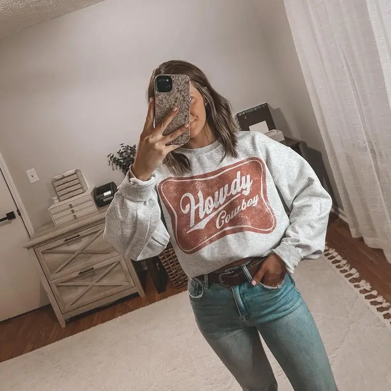 [Sale Off Up To 50%] Howdy Cowboy crewneck sweatshirt