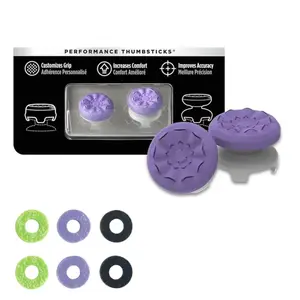 Silicone Precision Aim Assist Rings Set of 8, Enhanced Grip for PS4, PS5, ch Pro Controllers, Includes Performance-Boosting Thumbstick