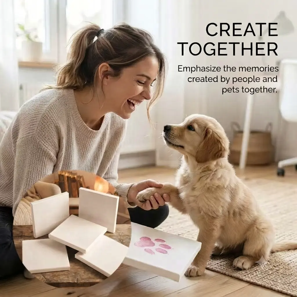 5-Pack Premium 100% Cotton Blank Canvases – Great Value for Family DIY Painting, Eco-Friendly Home Décor, Father's Day & Grandparents Gifts, Perfect for Baby Shower Banners, Paw Print Art & Shelf Decoration
