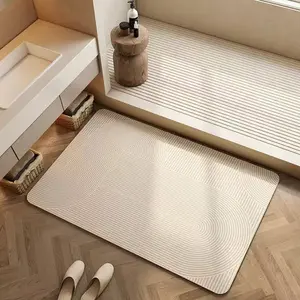 Household diatom mud bathroom water-absorbing non-slip floor mat, wear-resistant, dirt-resistant, wash-free quick-drying foot mat at the door of the bathroom Diatomite Absorbent Mat