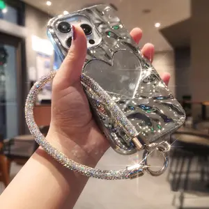 High-End Short Phone Lanyard, Shiny Wrist Clip, Fashionable Women's Pendant, Outdoor Hiking Travel, Durable Anti-Loss Phone Case Strap