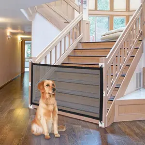 TikTok Viral No-Drill Magic Dog Gate | 3 Sizes (28.35×39.37/47.24/70.87in) | 4 Hooks Sturdy Design | Stop Stair Falls & Pet Mess | Safe Play Rest Enclosure For Home