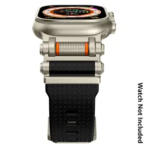Mechanical Rotating Wheel, Smart Watch Accessories, Smartwatch Strap Compatibility with 42-49mm Apple Watches - fits Apple Watch Ultra 3/2/1/SE, Series 11/10/9/8/7/6/5. Quick-release pins allow easy installation and removal. Watch Not Included