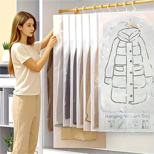 Five Hook Vacuum Storage Bags, Large Rectangular Clothes Compression Bag, Thick Moisture-Proof Home Storage Bag, No Motor Included