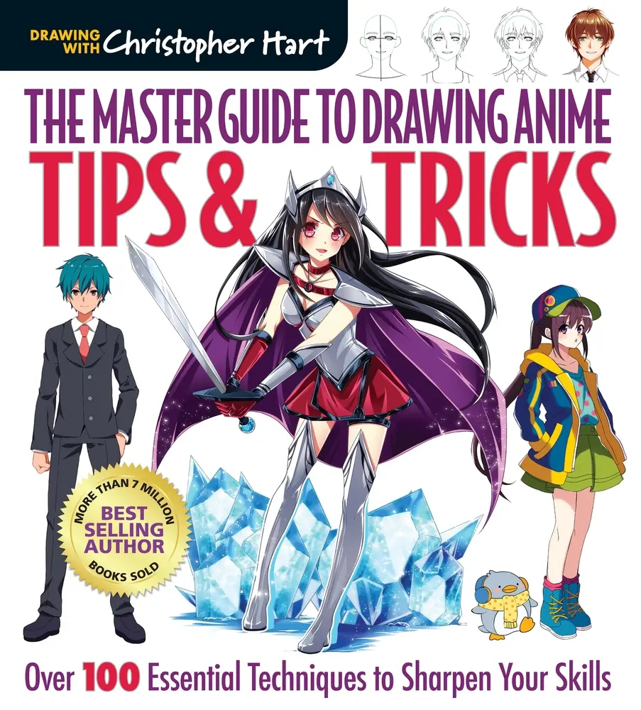 USED Book - Master Guide to Drawing Anime: Tips & Tricks: Over 100 Essential Techniques to Sharpen Your Skills - A How to Draw Anime / Manga Step by Step Book Ser by Hart, Christopher (Paperback) - english
