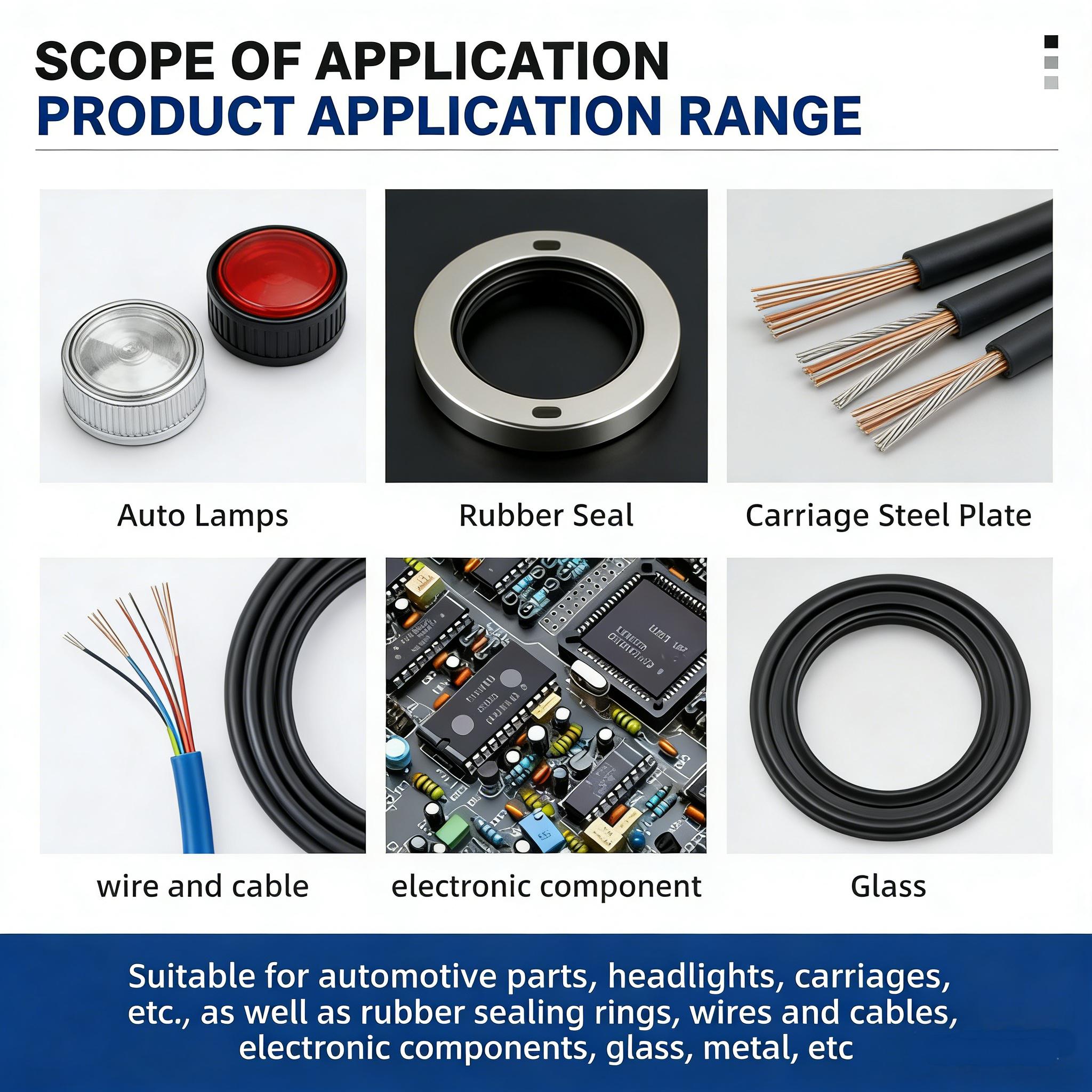 4 Pack 50ml Black Automotive Silicone Sealant, Waterproof High Temp Adhesive for Car Repair & Sealing