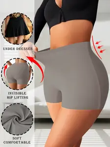 Women's High Waist Seamless Safety Shorts, Silky Soft Fabric, Women's Safety Pants, Women's Briefs, Panty, Underwear, Women's Cycling Shorts, Women's Waist Cincher, Sexy Butt Lifting Shapewear, Yoga Shorts