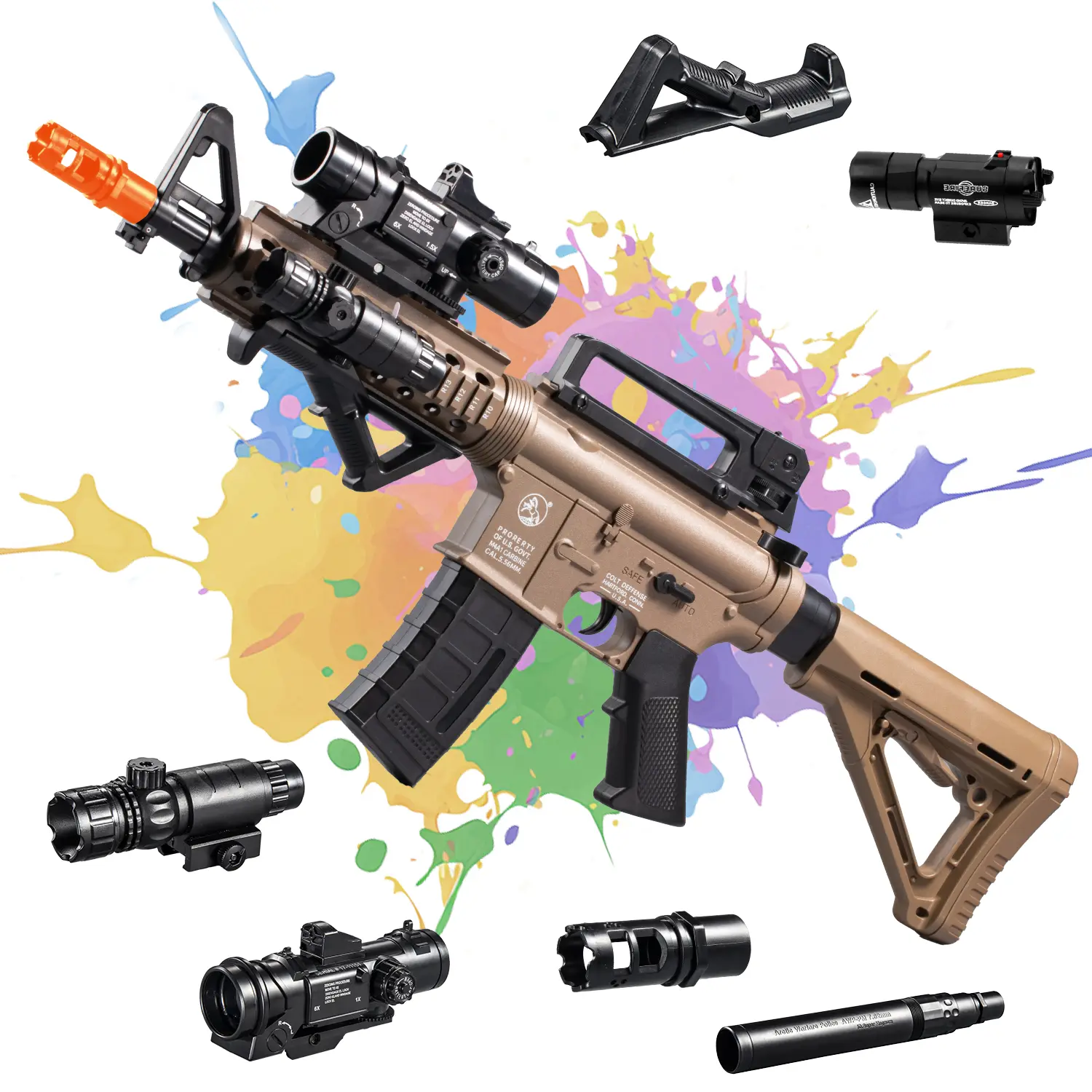 M4A1 & HK416 Gel Balls Blasters, Fully Equipped Toy Blasters for Indoor, Outdoor Play M4A1 & HK416 Gel Balls Blasters, Fully Equipped Toy Blasters for Indoor, Outdoor Play
