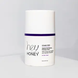 Hey Honey STAND FIRM Ageless Revitalizing Firming Cream with Argireline & Nameko Mushroom 30ml Hyaluronic Acid Hydrating Gel-like Formula for All Skin Types