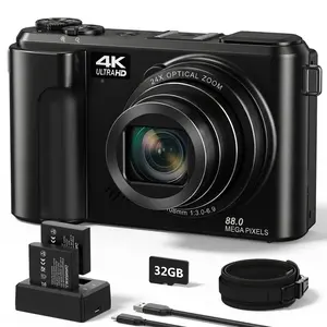 Lmzour 4K Camera for Beginners  | 24X Optical Zoom, WiFi, Flip Screen – Easy Vlogging Camera