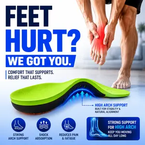 Heavy Duty Flat Shoe Insoles - Pain Relief, Soft Memory Foam, High Arch Orthotic Support, Trim-to-Fit, Magnetic Gel Separator Set, Comfort Cushioning for Standing & Walking, Height Booster Pad Boot Accessory sport invisible joint Action Gel Insole hiking