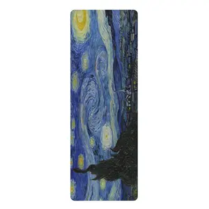 Stretched Horizontal Starry Night Yoga Mat