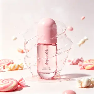 MegustaMe 4D Hyaluronic Acid Pink Candy Body Spray, Warm Fragrance Deodorant, Dreamy Cotton Candy-Sugar Notes, Youthful Vibe, Moisturizing, Ideal for Daily Use & Valentine’s Day Gifting