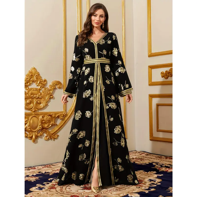 arab dresses Marwa Fashion Arabic Dress for Women – Dubai Kaftan Islamic Muslim Cos –  Mujeza Honey