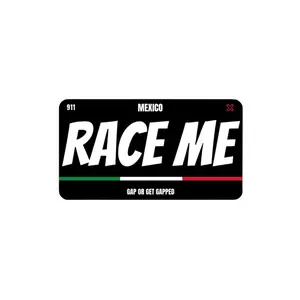 RACE ME Magnetic License Plate Cover