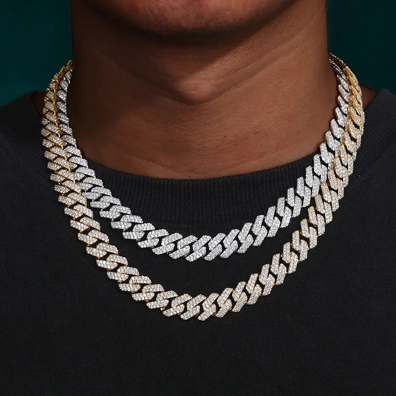 14mm Men's Cuban Necklace and Bracelet Set with Gift Box 2026 New Fashion Accessories Set for Any Occasion