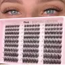 162 Pcs D Curl Spider Lash Set, Natural Wispy Cluster Voluminous False Eyelashes, Fluffy Volume Eyelashes, DIY Lash Extension Kit, Mixed Length, 0.05mm Thickness, Lightweight, Soft Wispy Lashes, Natural Lash Clusters