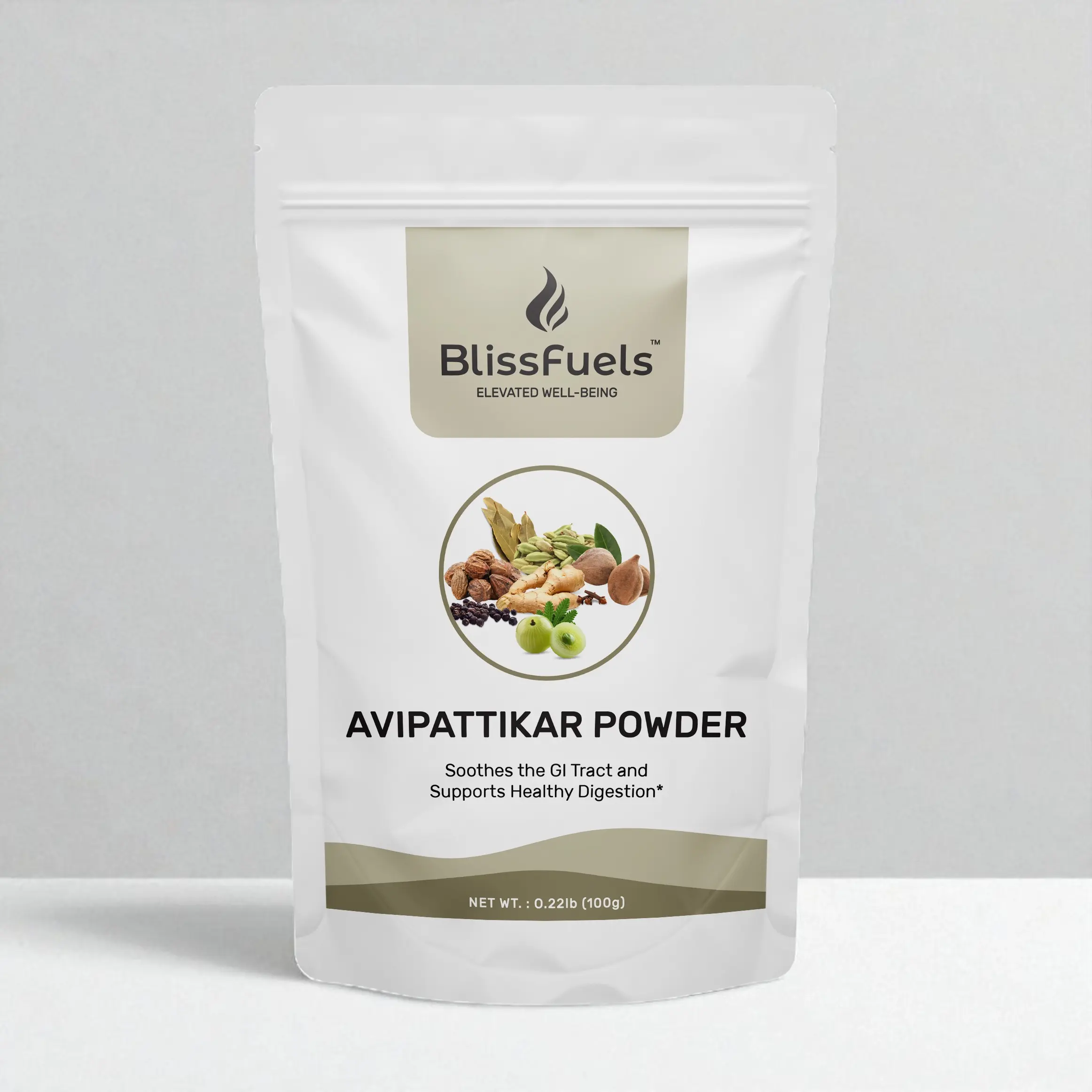 BlissFuels Avipattikar Powder 100g Traditional Herbal Blend for Daily Wellness Soothes GI Tract Supports Healthy Digestion