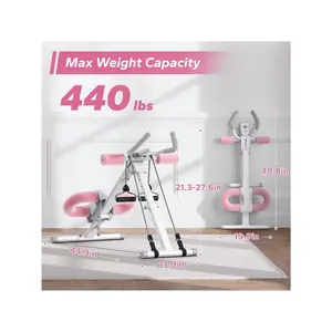 MERACH MERACH Ab Machine, Adjustable Ab Trainer For Core Workout At Home, Foldable, Knee Support, Abdominal Exercise Machine For Home, Core Training System